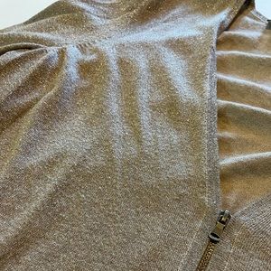 LOFT shimmer zip-up cardigan, light weight, XL
